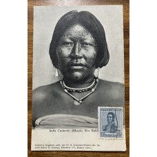 ABORIGENES INDIA CADUVEO CHACO TATUADA ANTIGUA TARJETA POSTAL INDIGENAS
